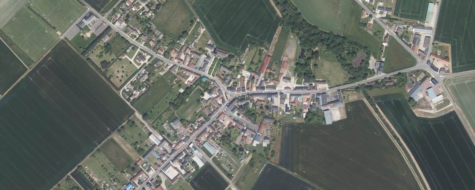 Vue aérienne de Nancray-sur-Rimarde (Loiret)