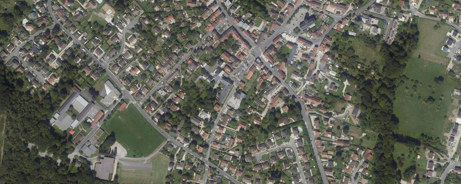 Vue aérienne de Nanteuil-lès-Meaux (Seine-et-Marne)