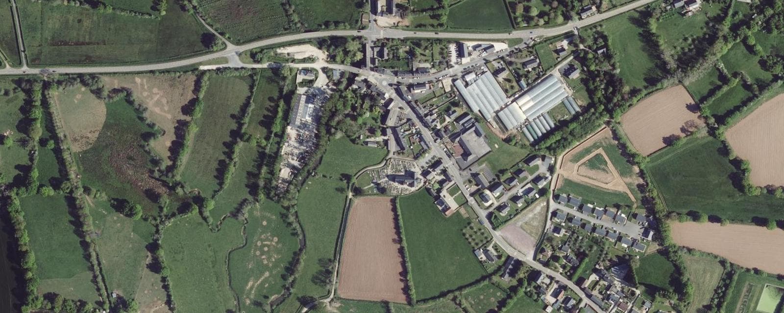Vue aérienne de Négreville (Manche)