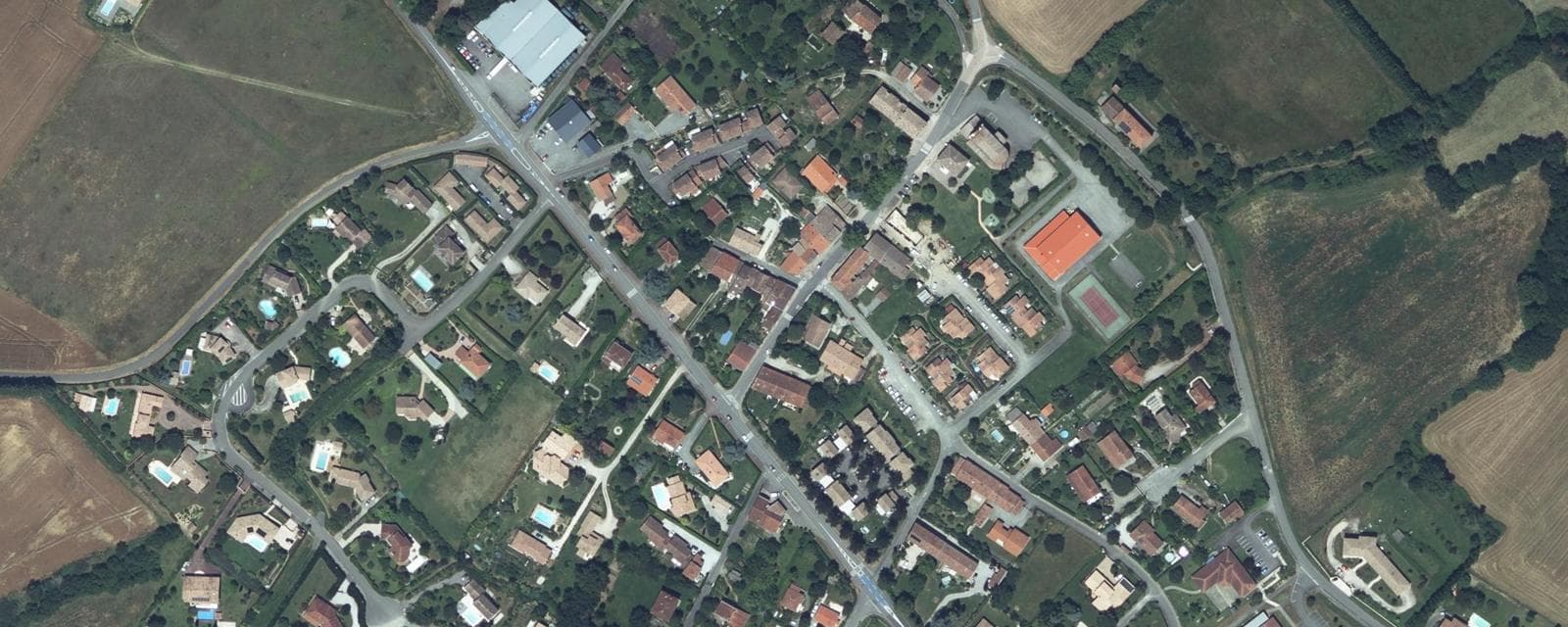 Vue aérienne de Odars (Haute-Garonne)