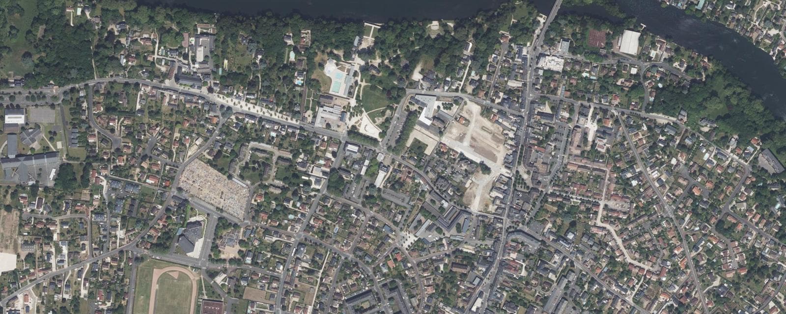 Vue aérienne de Olivet (Loiret)