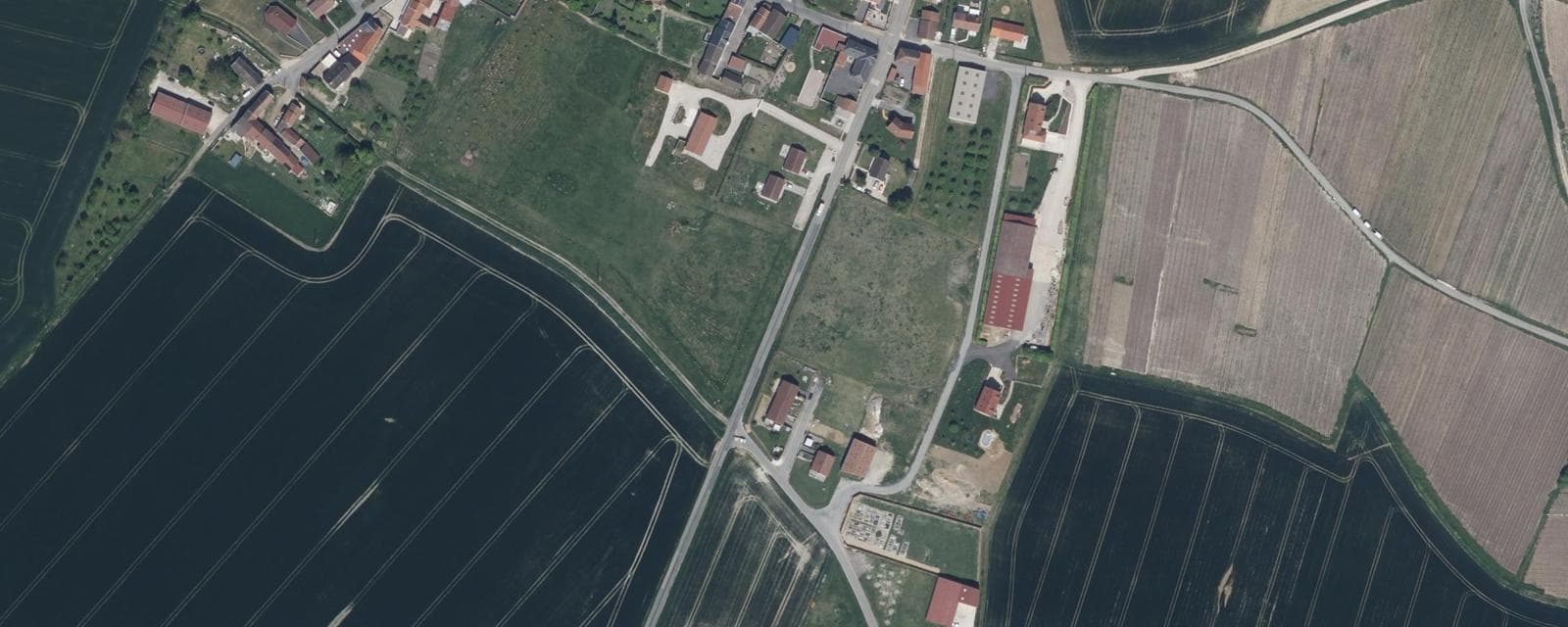 Vue aérienne de Olizy (Marne)