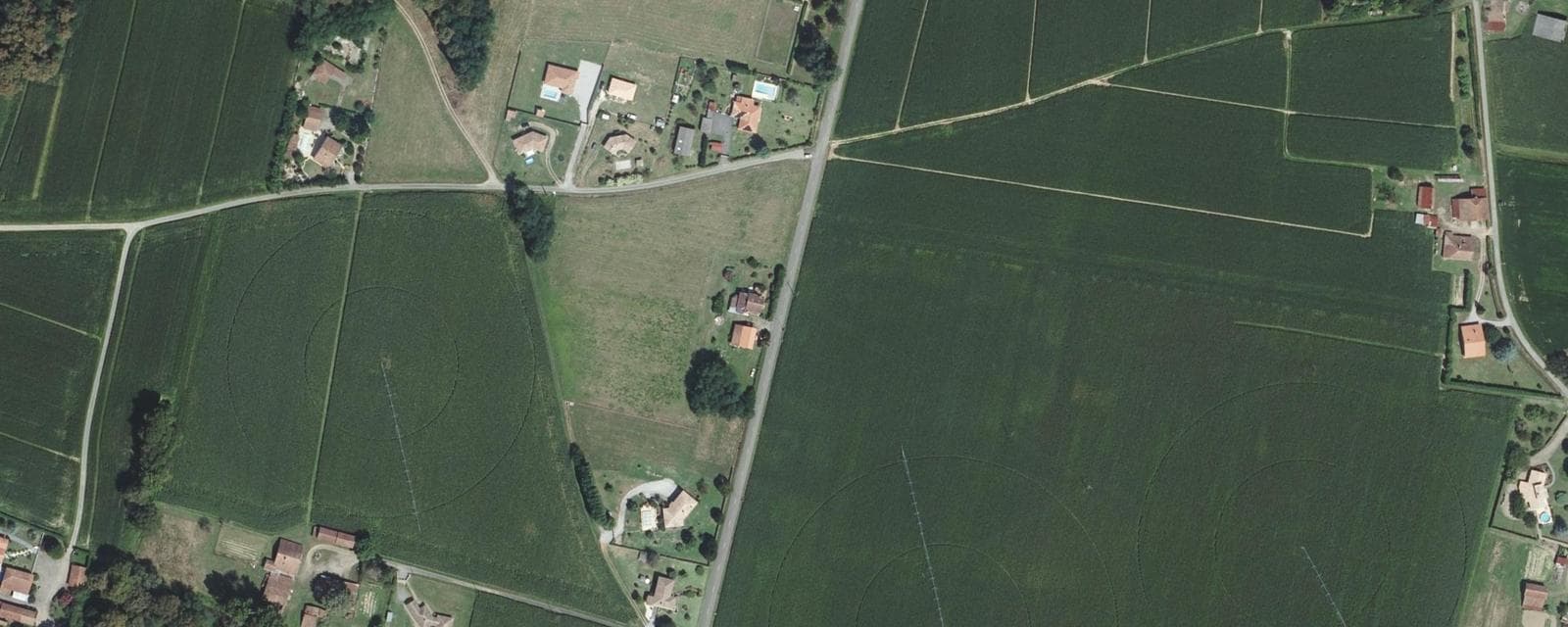 Vue aérienne de Onard (Landes)