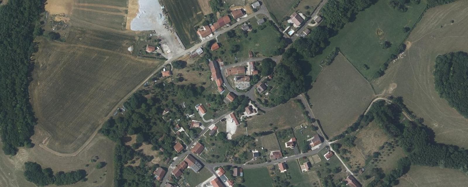 Vue aérienne de Orbigny-au-Mont (Haute-Marne)