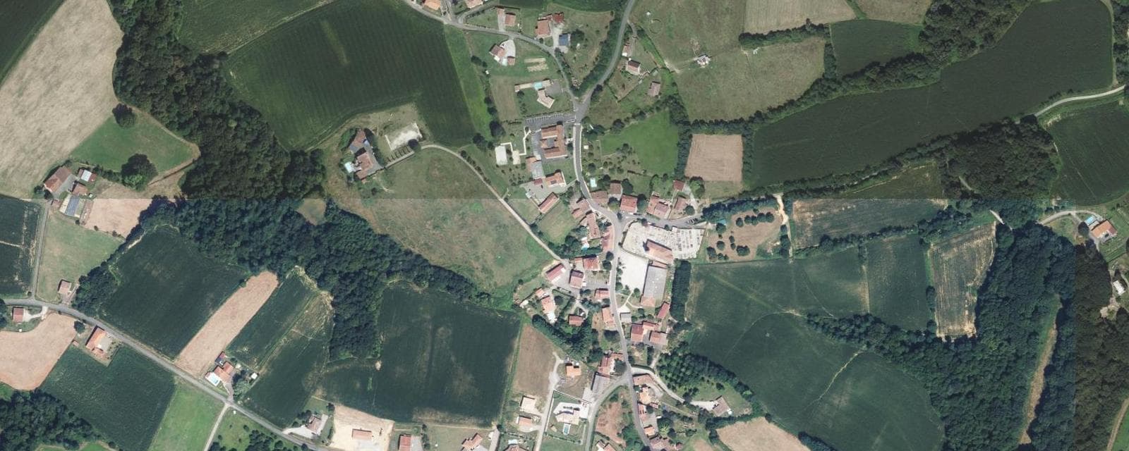 Vue aérienne de Ossages (Landes)