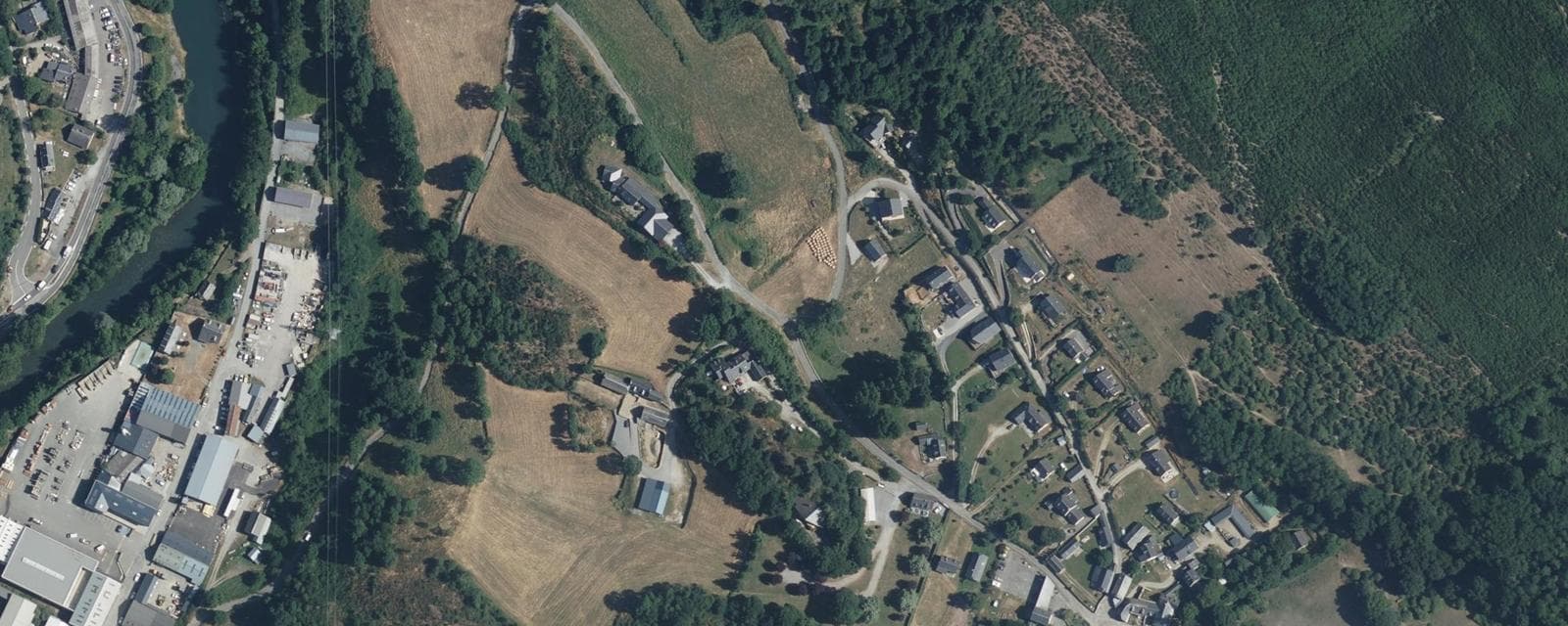 Vue aérienne de Pailhac (Hautes-Pyrénées)