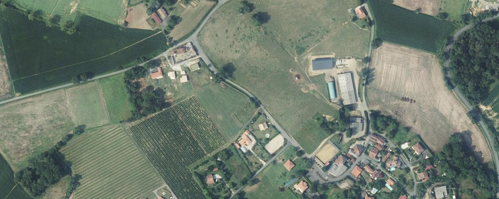 Vue aérienne de Pécorade (Landes)