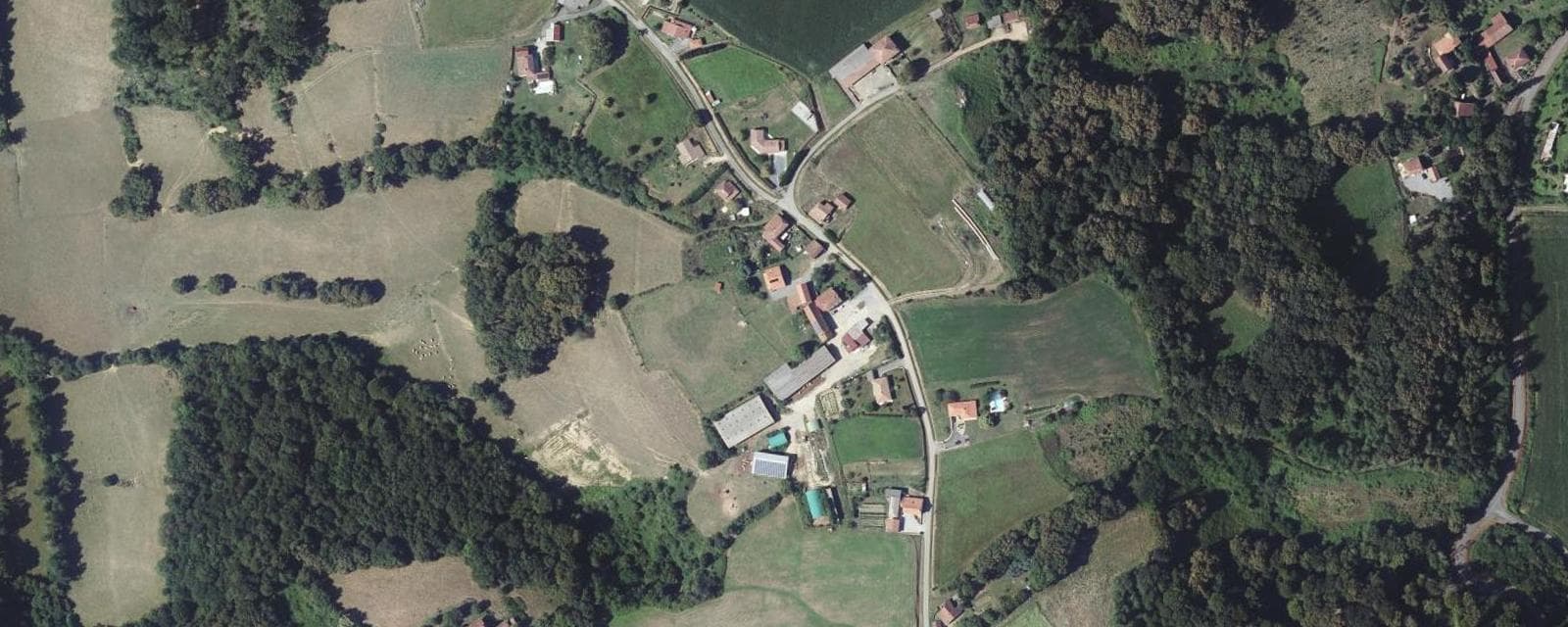 Vue aérienne de Peyre (Landes)