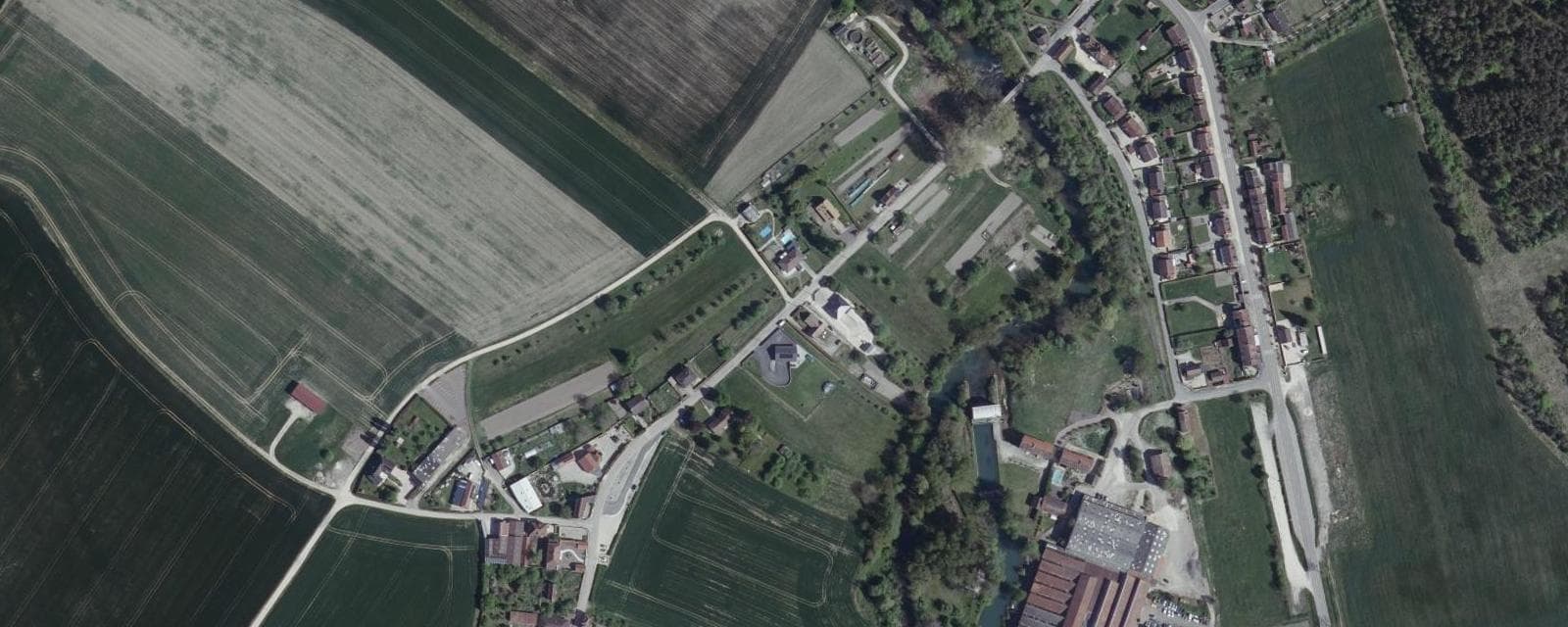 Vue aérienne de Plaines-Saint-Lange (Aube)