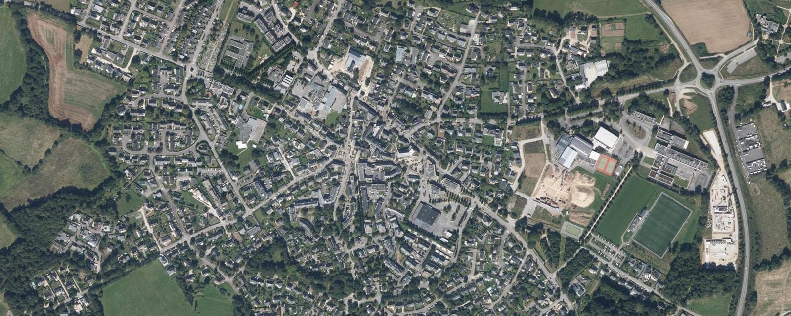 Vue aérienne de Plescop (Morbihan)