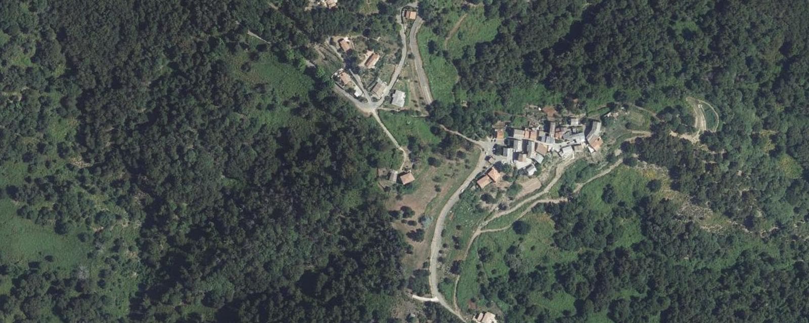 Vue aérienne de Poggio-Mezzana (Haute-Corse)