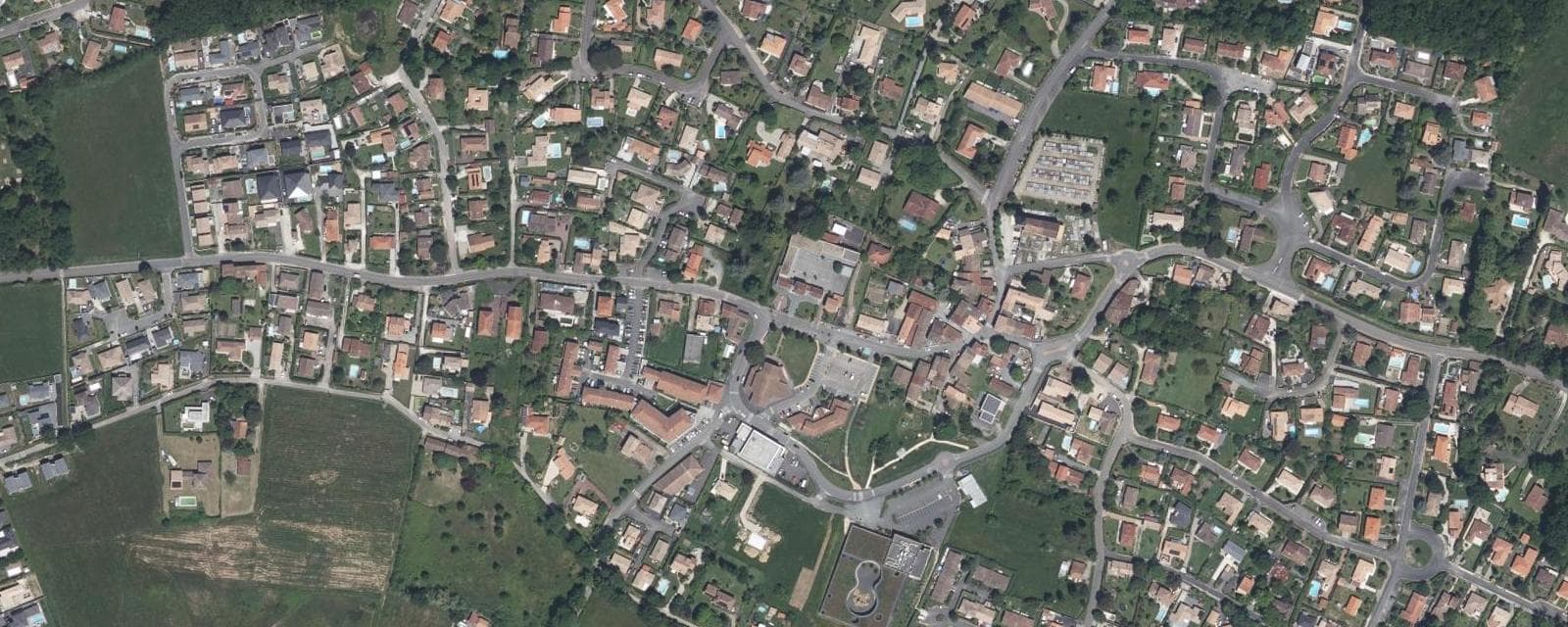 Vue aérienne de Pompignac (Gironde)
