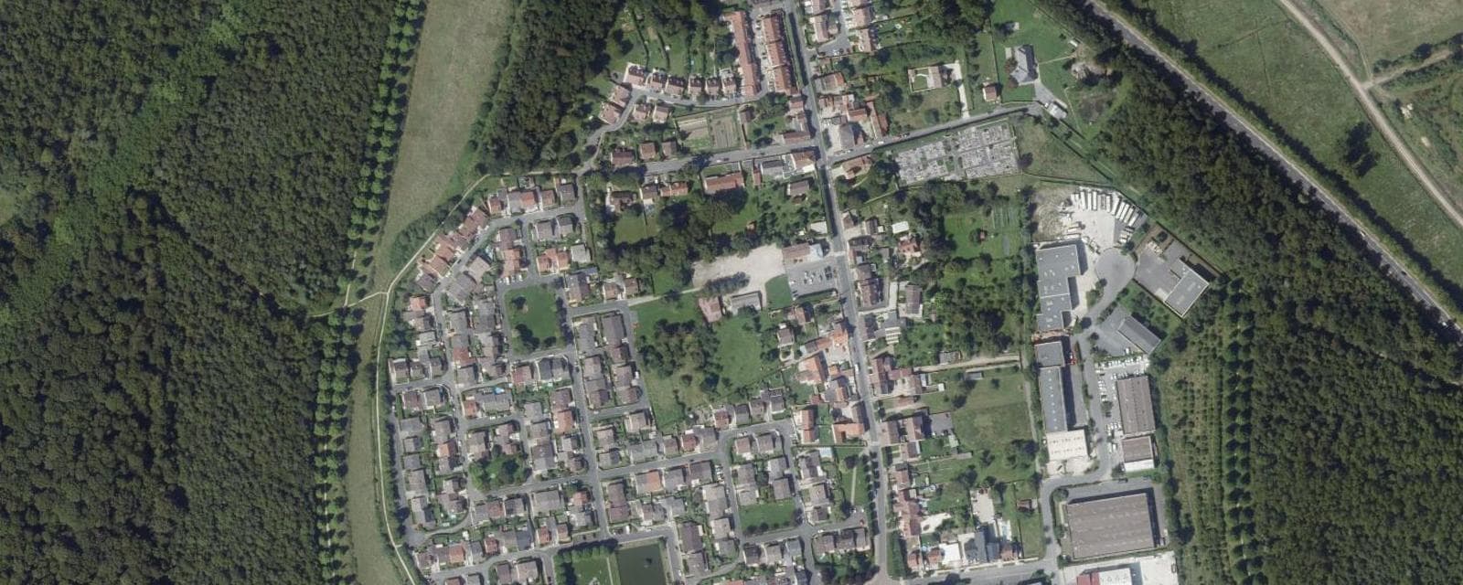 Vue aérienne de Pontcarré (Seine-et-Marne)