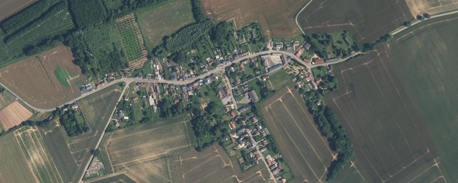 Vue aérienne de Pontru (Aisne)