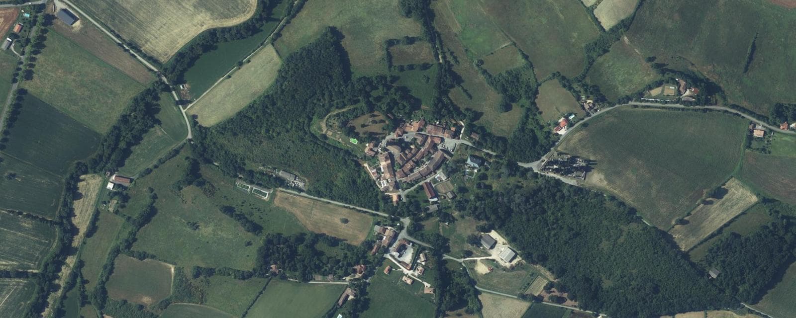 Vue aérienne de Puymaurin (Haute-Garonne)