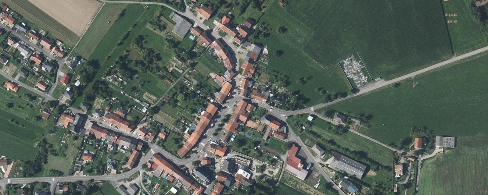Vue aérienne de Rémeling (Moselle)