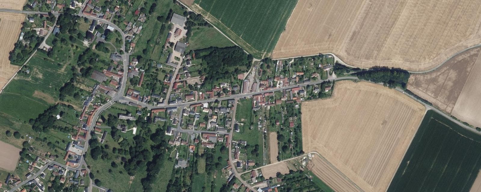 Vue aérienne de Revelles (Somme)