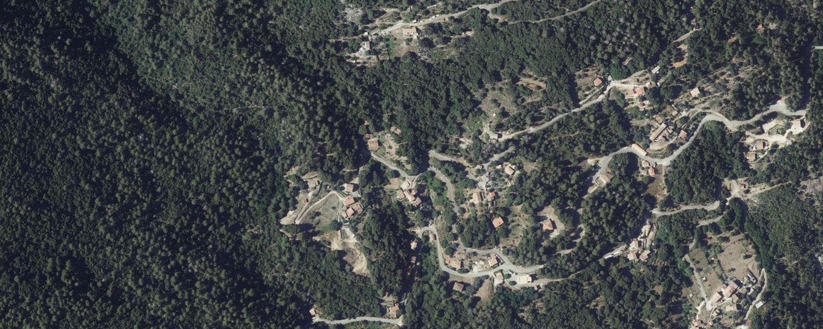 Vue aérienne de Rezza (Corse-du-Sud)