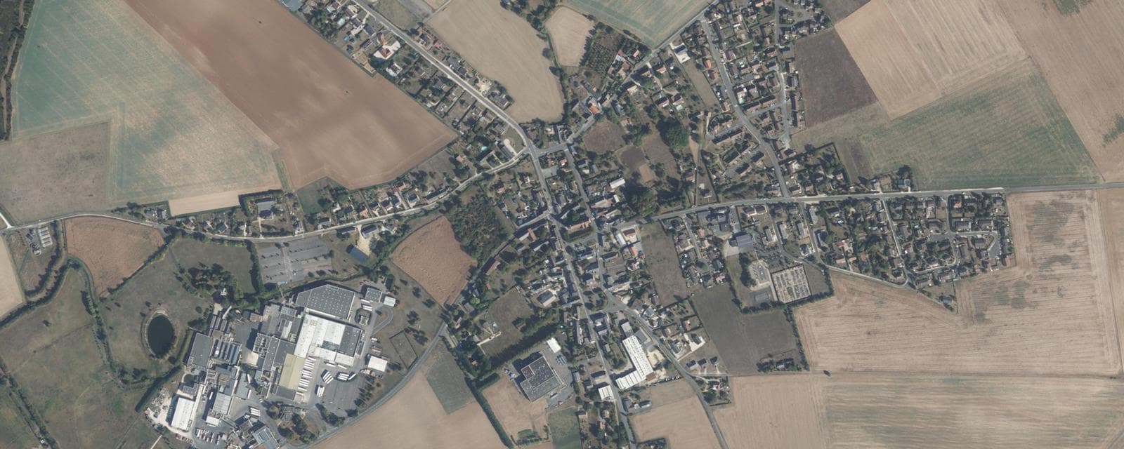 Vue aérienne de Rians (Cher)