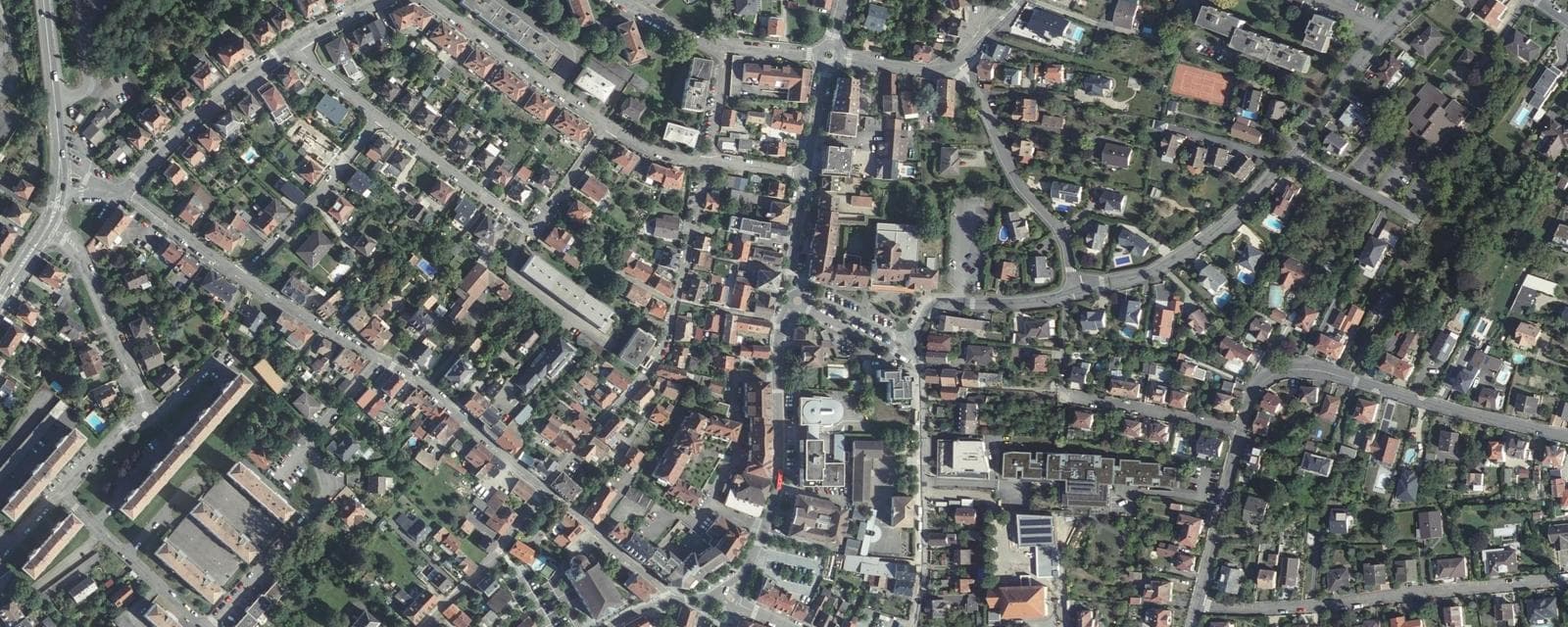 Vue aérienne de Riedisheim (Haut-Rhin)