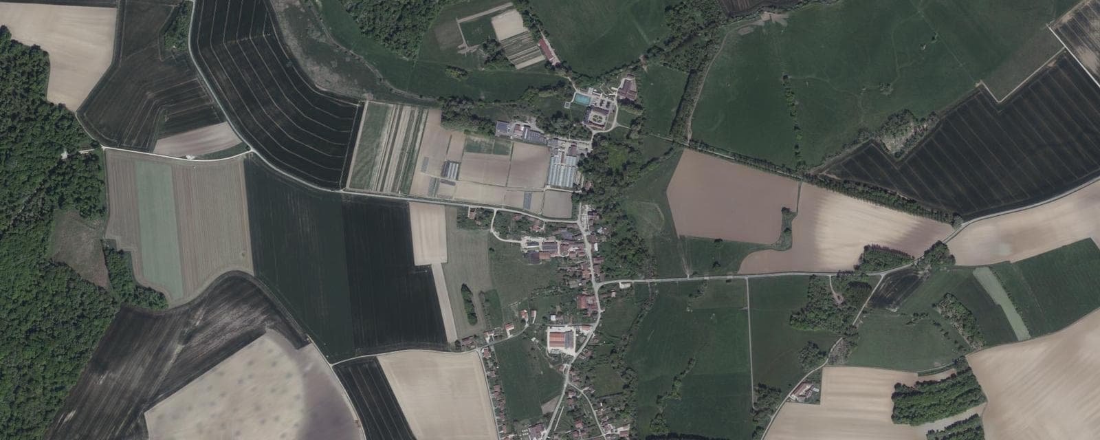 Vue aérienne de Rives Dervoises (Haute-Marne)