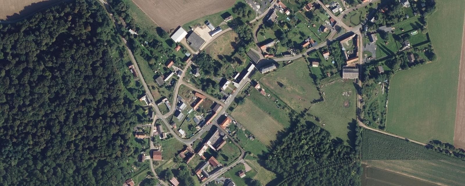 Vue aérienne de Rogy (Somme)