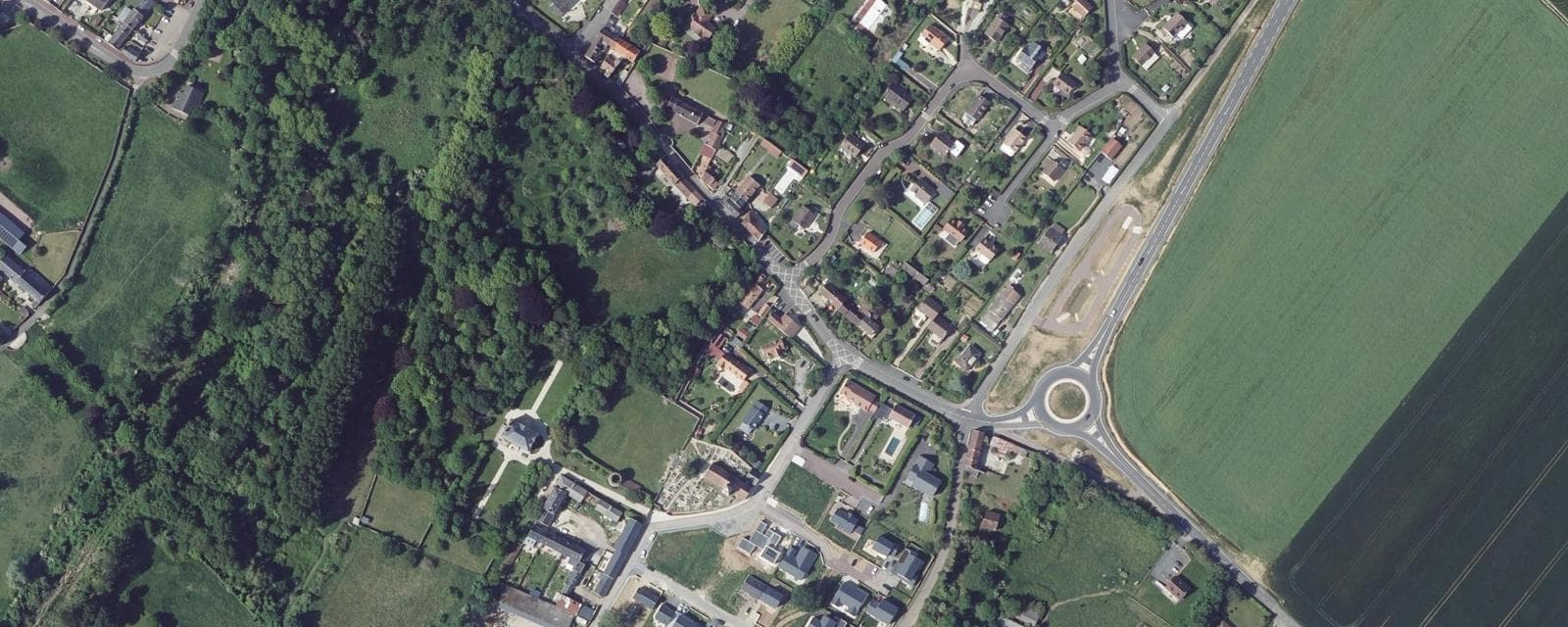 Vue aérienne de Rosel (Calvados)