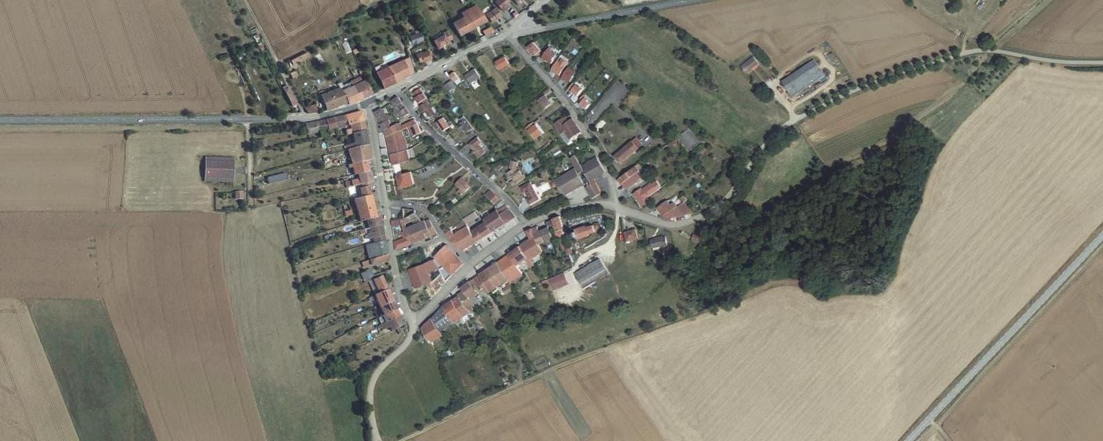 Vue aérienne de Rosières-en-Haye (Meurthe-et-Moselle)
