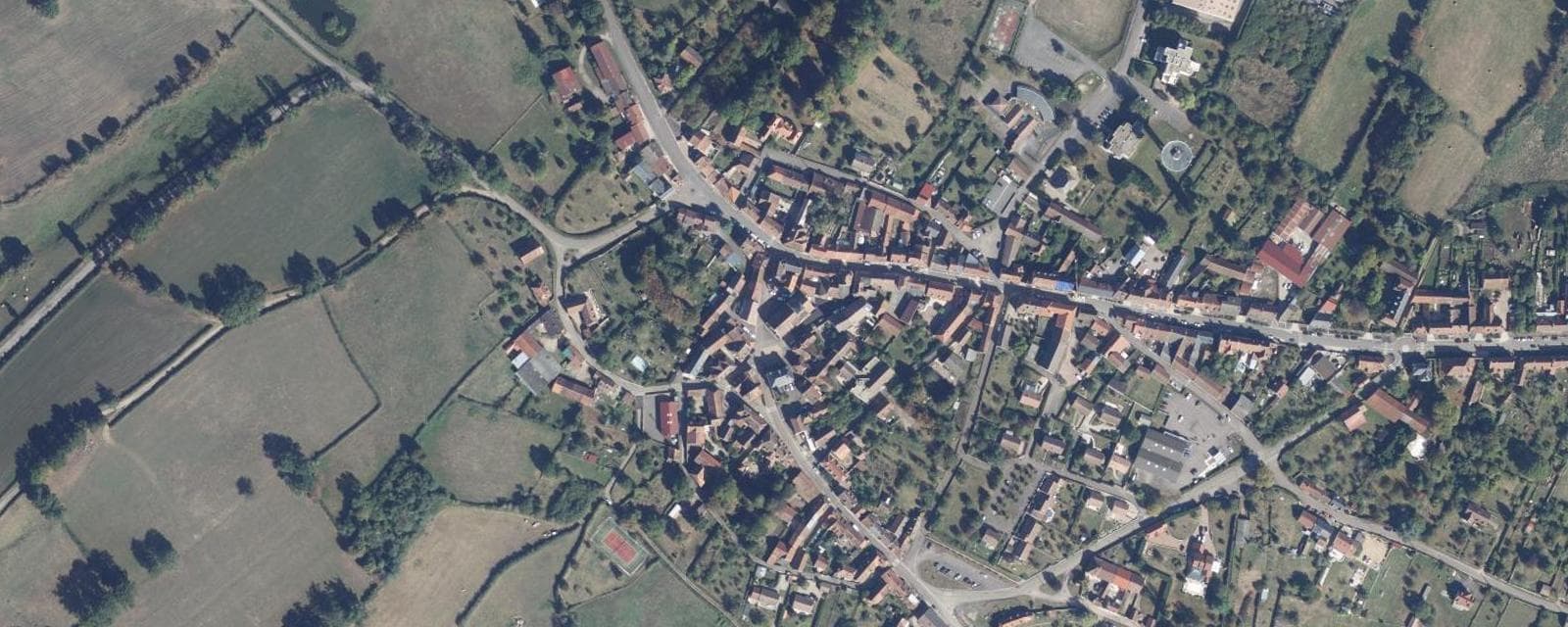 Vue aérienne de Rouvray (Côte-d'Or)