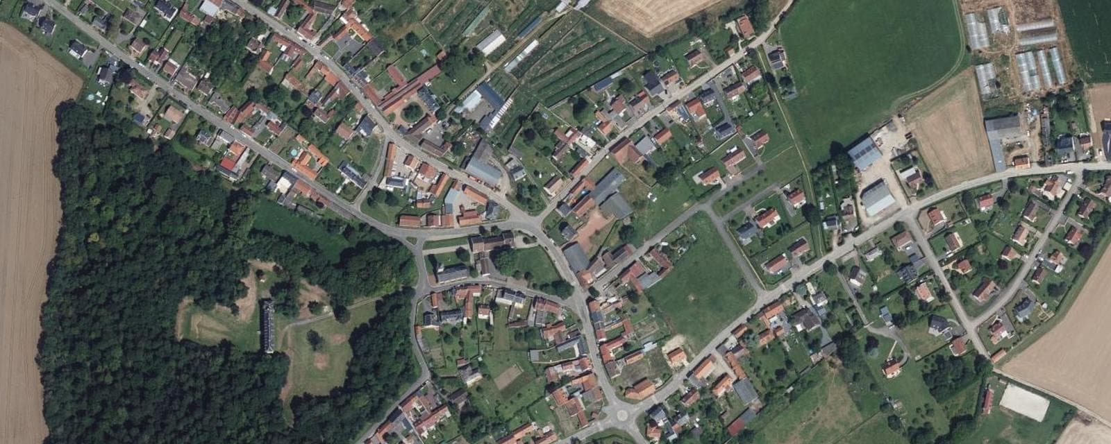 Vue aérienne de Rumigny (Somme)
