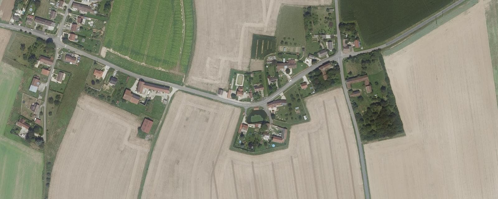 Vue aérienne de Rupéreux (Seine-et-Marne)