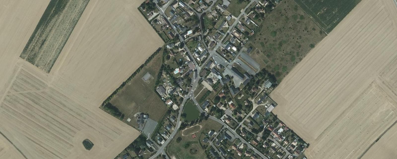 Vue aérienne de Sacquenville (Eure)