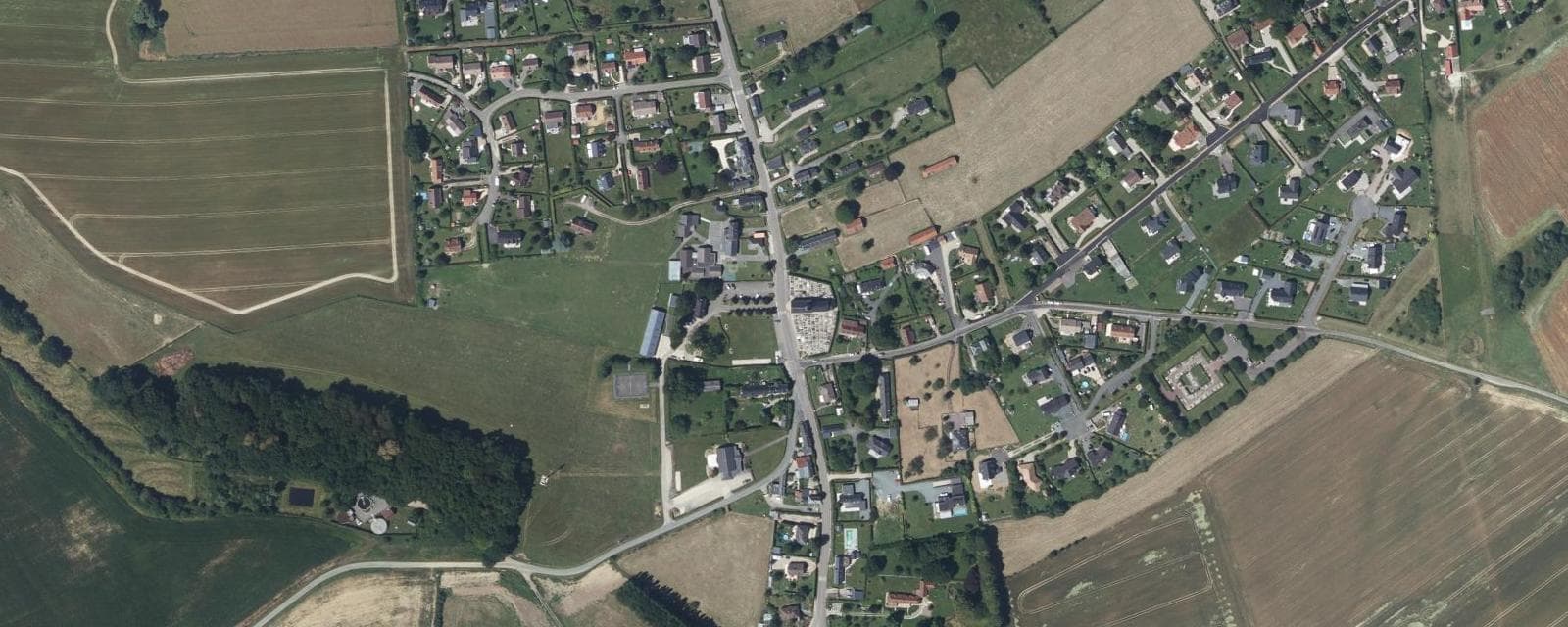 Vue aérienne de Saint-André-sur-Cailly (Seine-Maritime)