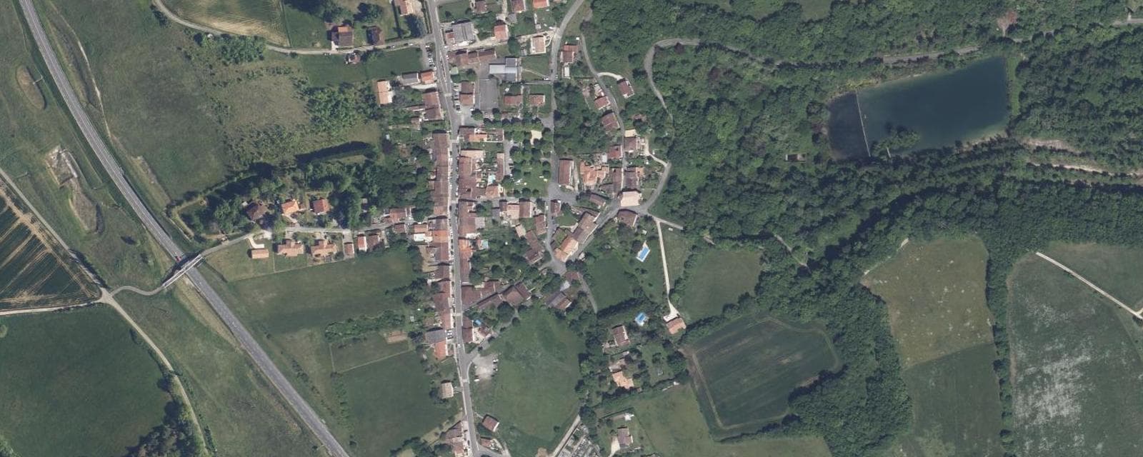 Vue aérienne de Saint-Antoine-de-Ficalba (Lot-et-Garonne)