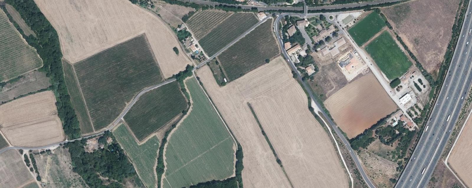 Vue aérienne de Saint-Aunès (Hérault)