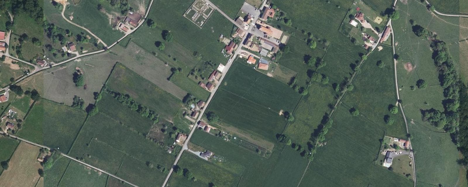Vue aérienne de Saint-Edmond (Saône-et-Loire)