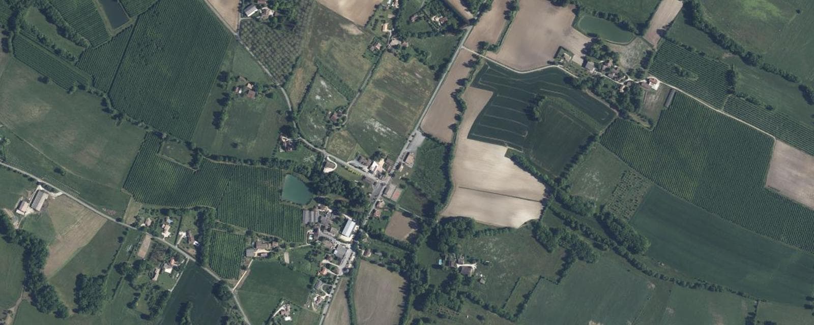 Vue aérienne de Saint-Eutrope-de-Born (Lot-et-Garonne)