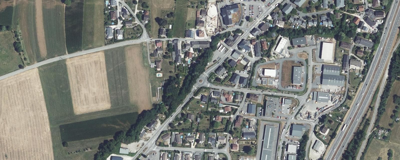 Vue aérienne de Saint-Félix (Haute-Savoie)