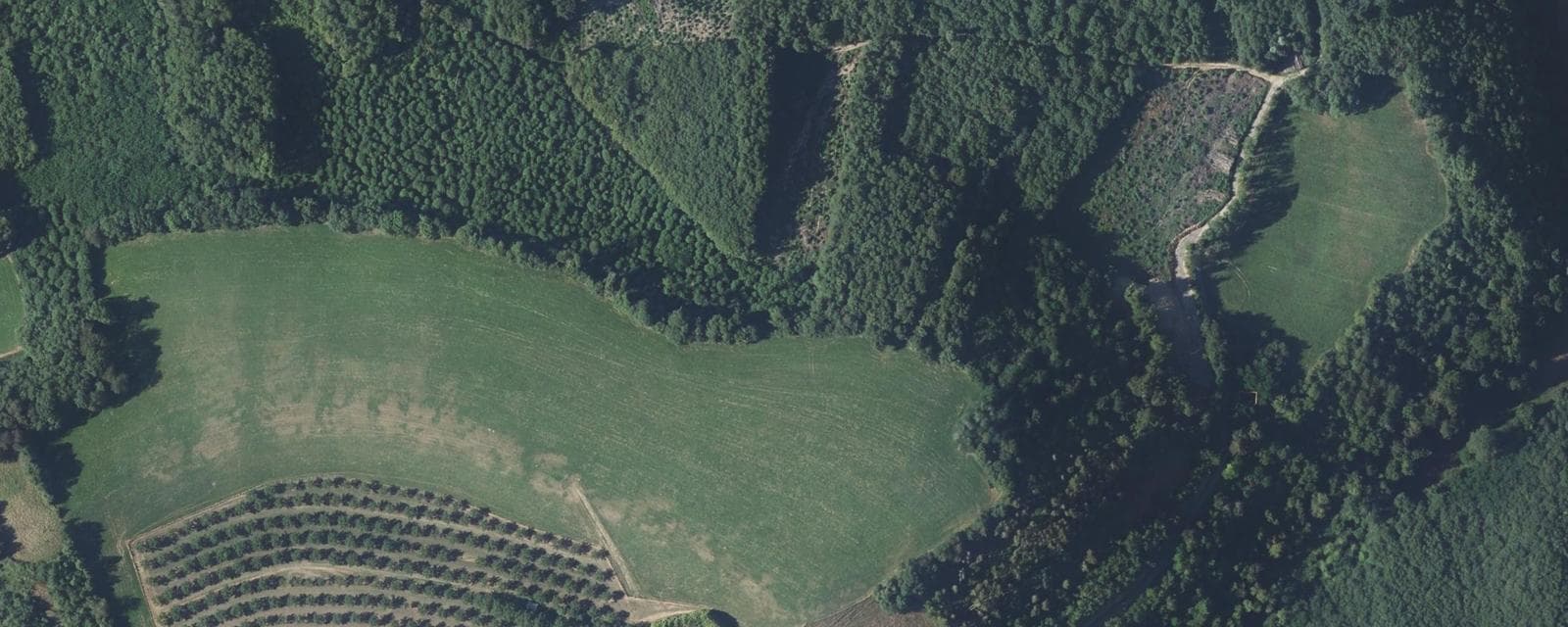 Vue aérienne de Saint-Geoirs (Isère)