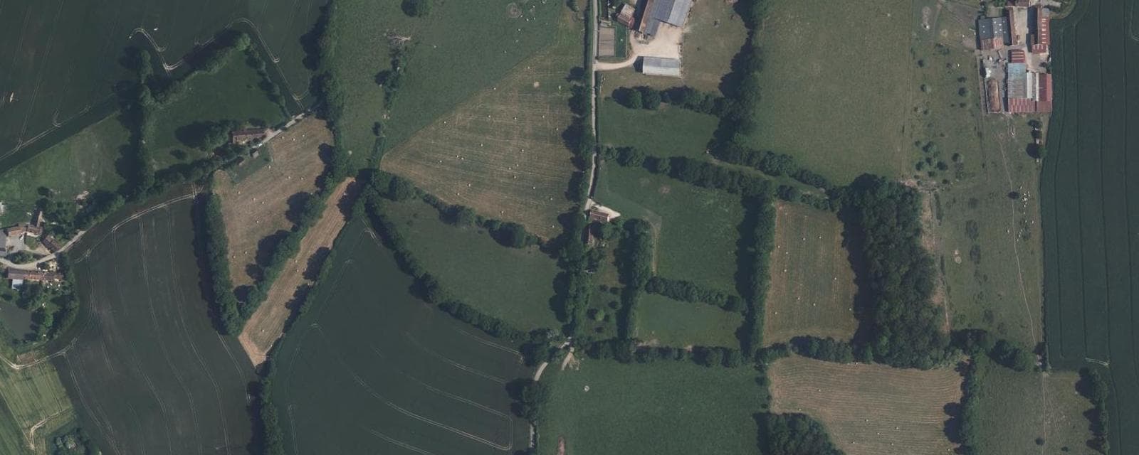Vue aérienne de Saint-Germain-des-Grois (Orne)