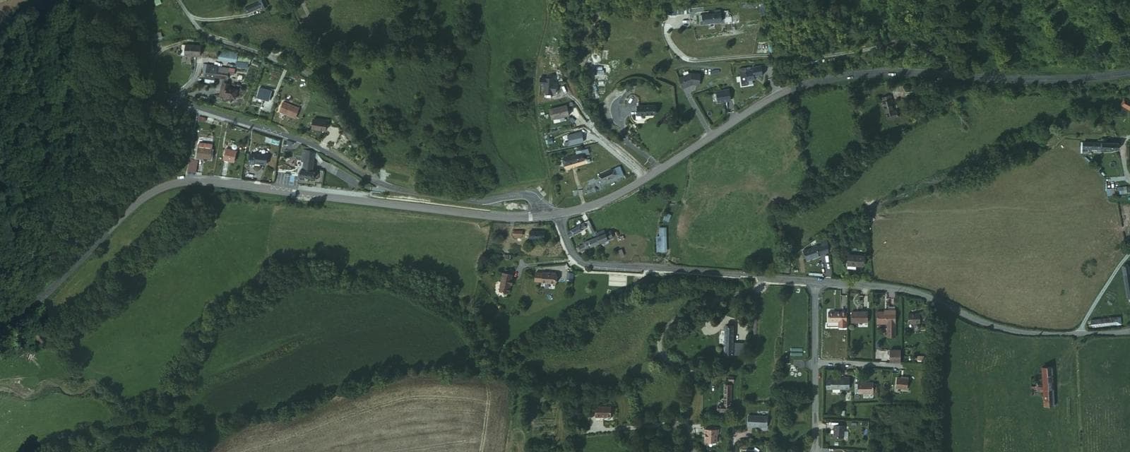 Vue aérienne de Saint-Germain-sous-Cailly (Seine-Maritime)
