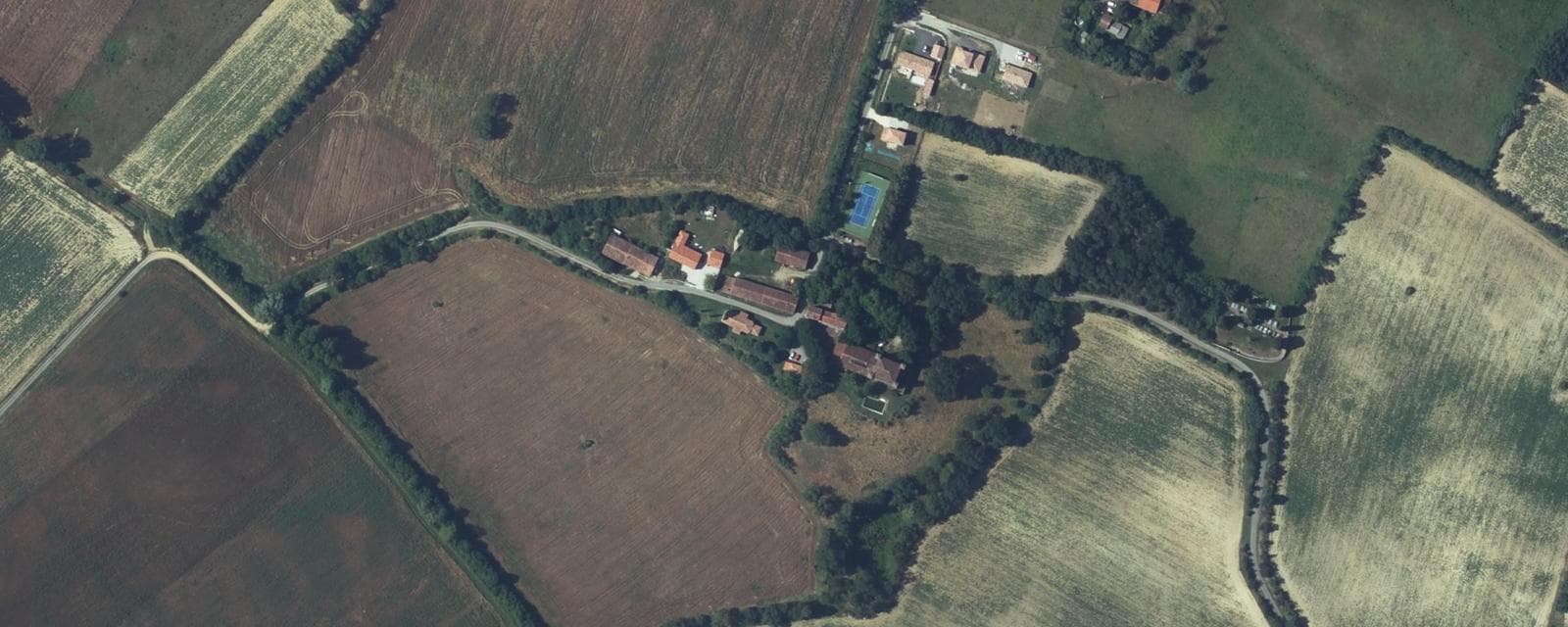 Vue aérienne de Saint-Germier (Haute-Garonne)