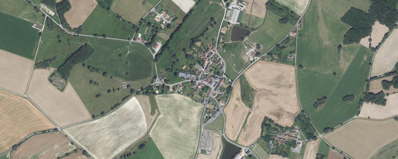 Vue aérienne de Saint-Hilaire-la-Treille (Haute-Vienne)