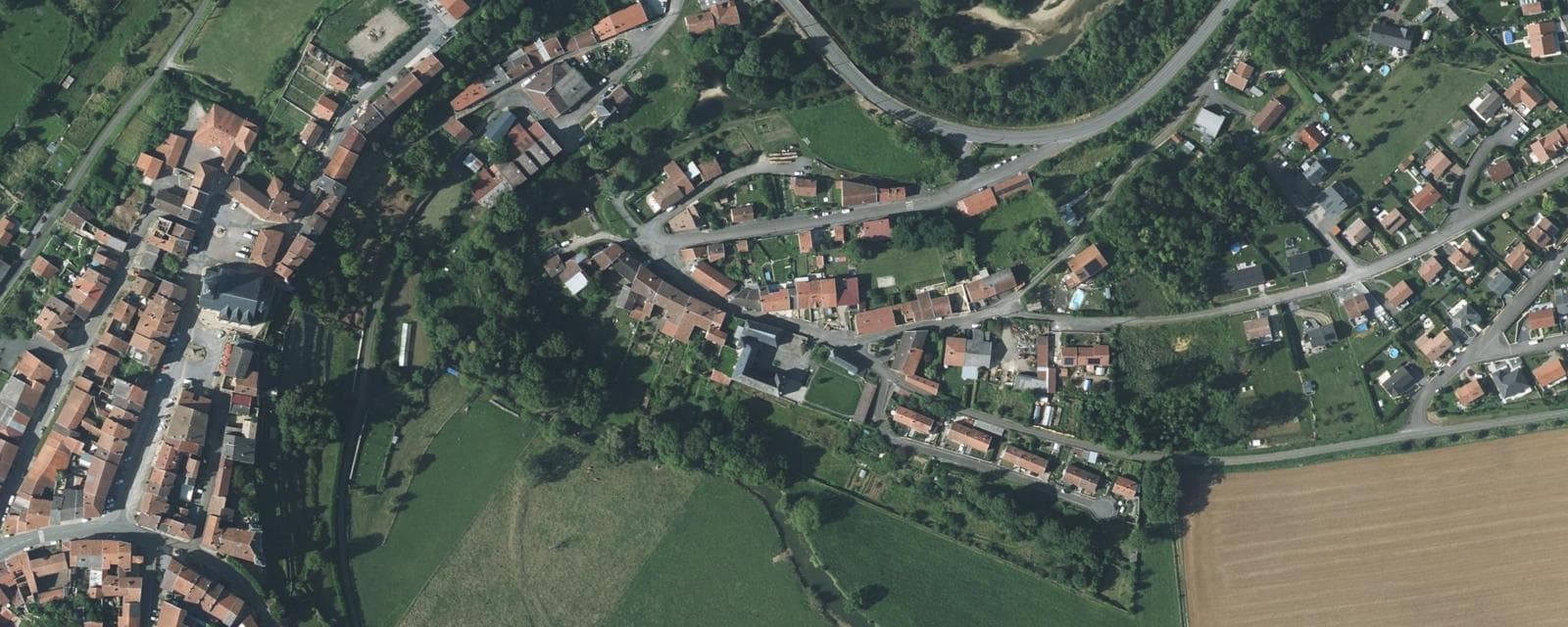 Vue aérienne de Saint-Jean-lès-Longuyon (Meurthe-et-Moselle)
