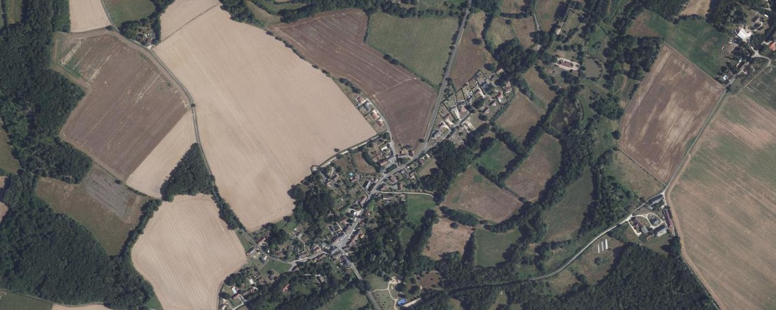Vue aérienne de Saint-Laurent (Cher)