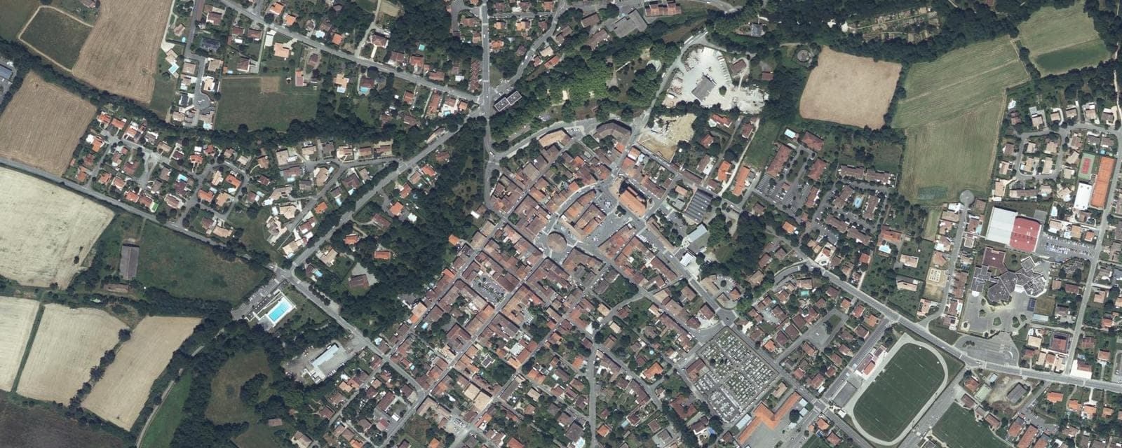 Vue aérienne de Saint-Lys (Haute-Garonne)