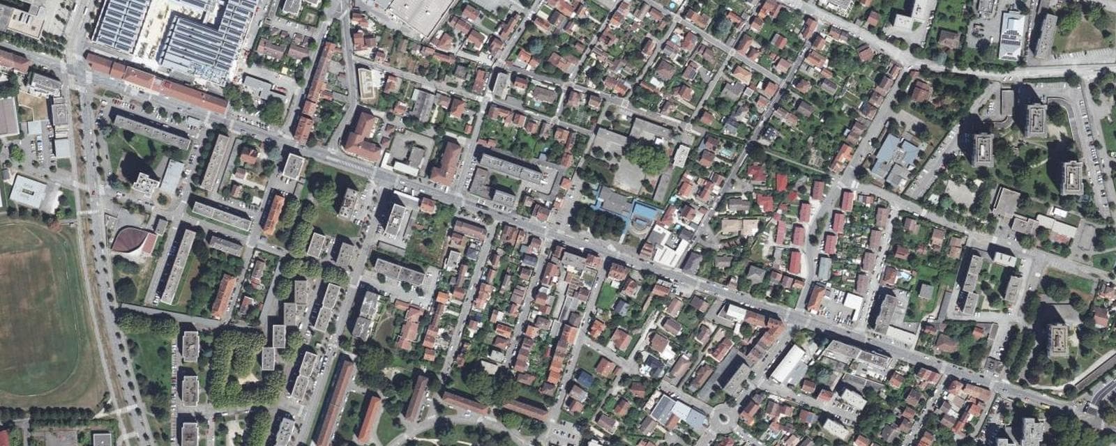 Vue aérienne de Saint-Martin-d'Hères (Isère)