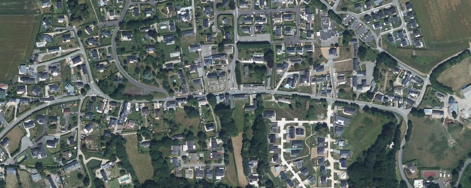 Vue aérienne de Saint-Martin-du-Manoir (Seine-Maritime)