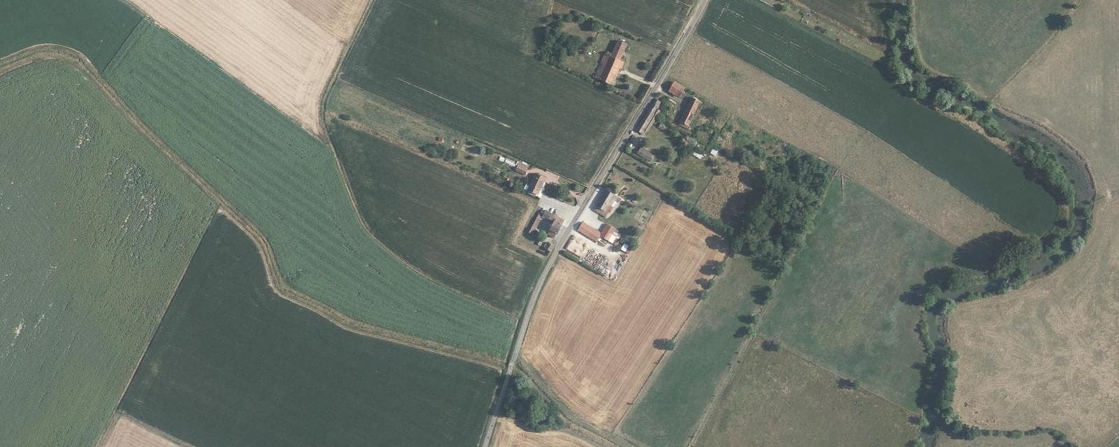 Vue aérienne de Saint-Martin-en-Gâtinois (Saône-et-Loire)