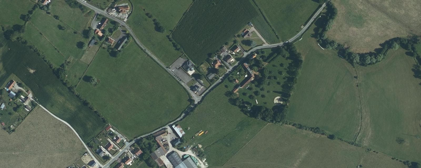 Vue aérienne de Saint-Martin-l'Hortier (Seine-Maritime)